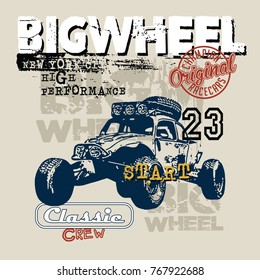 car big wheel vector