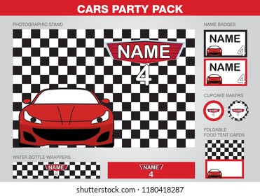 Car Birthday Party Package Set.