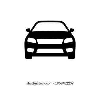 Car black icon. Automobile symbol in simple style isolated on white background Vector illustration EPS 10