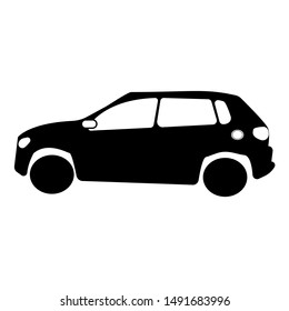 Car black icon vector illustration.