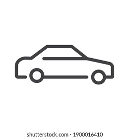Auto schwarze Linie Symbol Vektorgrafik. 