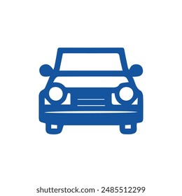 Car black outline icon fast travel drive electric machine design.