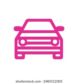 Car black outline icon fast travel drive electric machine design.