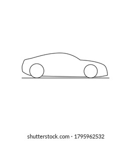 Car black sign icon. Vector illustration eps 10