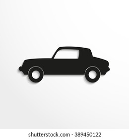Car. Black vector icon 