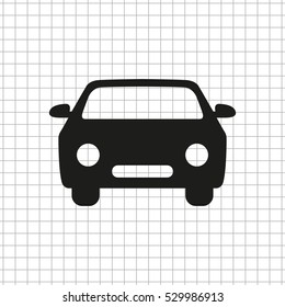 car  - black vector icon