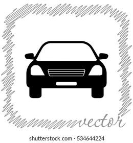 Car  black  vector icon