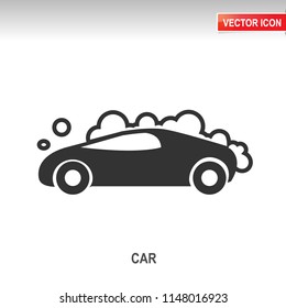 car black vector icon on white background