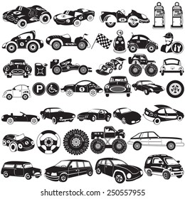 car black vector icons