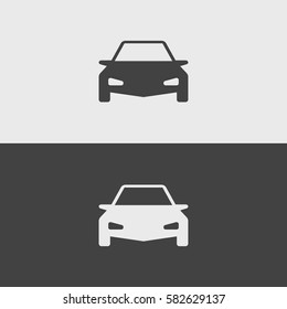 Car black and white icons.illustration isolated vector sign symbol 