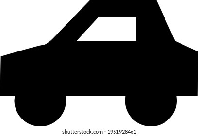 Car black and white symbol