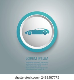 Car blue icon vector illustration
