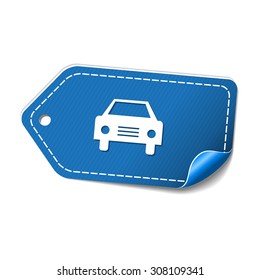 Car Blue Vector Icon Design
