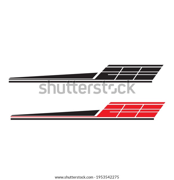 car and\
boat side body sticker flat vector\
design