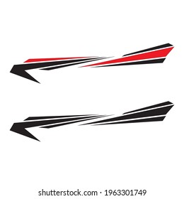 car and boat simple sticker background template vector design