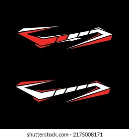 car body modern sticker vector. car wrap sticker