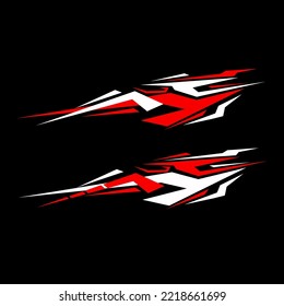 car body modification sticker design vector