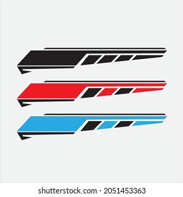 car body sticker simple design vector