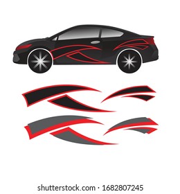 Car body sticker template design