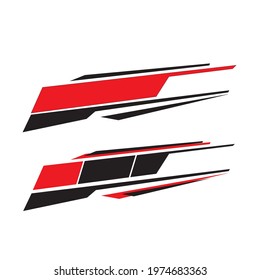 car body sticker template design vector. vinyl print stickers