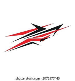 car body sticker template design vector.