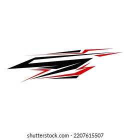 car body sticker template design vector