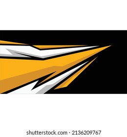 car body sticker template vector. car and yacht racing stickers