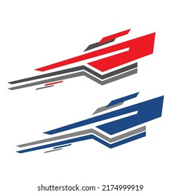 car body sticker template vector. modern car sticker.