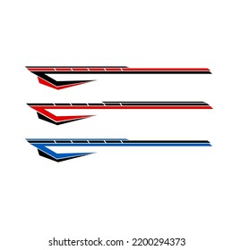 Car Body Sticker Template Vector. Car Modification Sticker