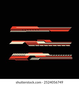 car body strip line car sticker design vector