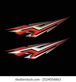 car body strip line car sticker design vector