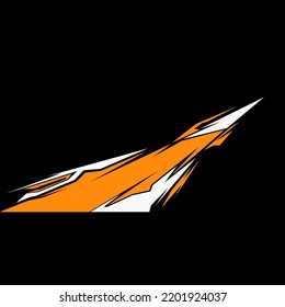 car body template sticker design vector. modern car stickers