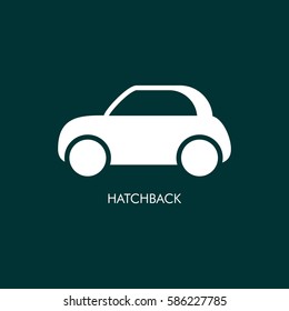 Car body type vector flat style illustration icon.