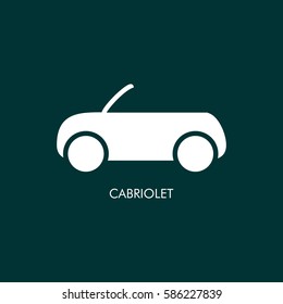 Car body type vector flat style illustration icon.