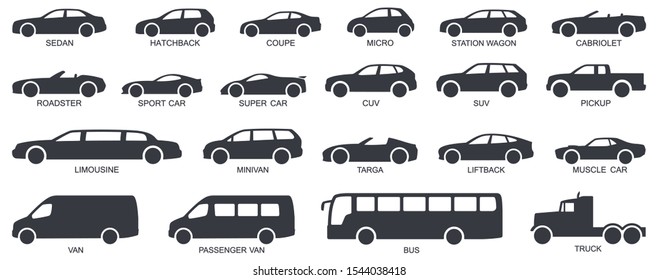 Car Body Types Vector Illustration
