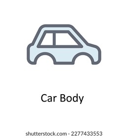 Car Body  Vector    Fill Outline Icons. Simple stock illustration stock