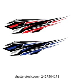 car body wrap decal design vector.