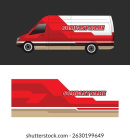 car body wrap decal design vector. simple and modern car decal
