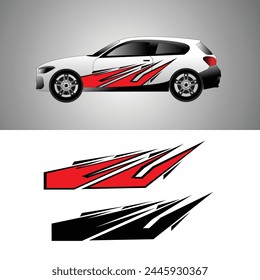 car body wrap livery decal design vector