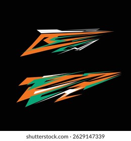 car body wrap livery sticker design. modern racing car stickers