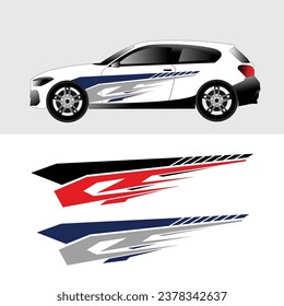 car body wrap sticker design vector