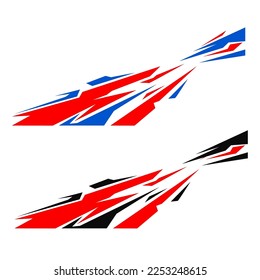 car body wrap template sticker design vector