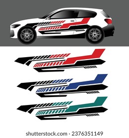 car body wrap vinyl livery decal vector design. white car decal
