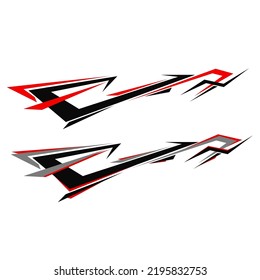 car body wrapping sticker design vector. car branding sticker
