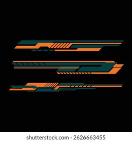 car body wrapping sticker design vector. car branding sticker
