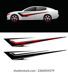 car body wrapping template sticker design vector
