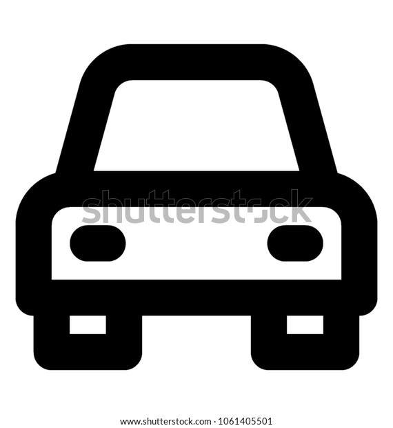 \
Car bold line icon. Transport symbol\
vector illustration\
