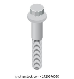 Car bolt icon. Isometric of car bolt vector icon for web design isolated on white background
