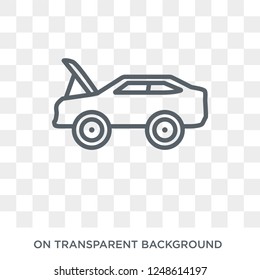 car bonnet icon. car bonnet design concept from Car parts collection. Simple element vector illustration on transparent background.