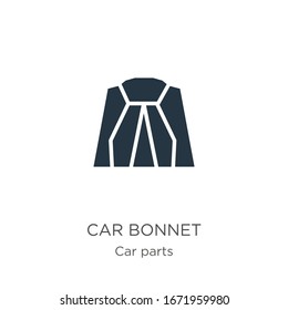 Car bonnet icon vector. Trendy flat car bonnet icon from car parts collection isolated on white background. Vector illustration can be used for web and mobile graphic design, logo, eps10